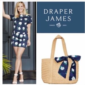 NWT Draper James‎ straw bag with scarf
